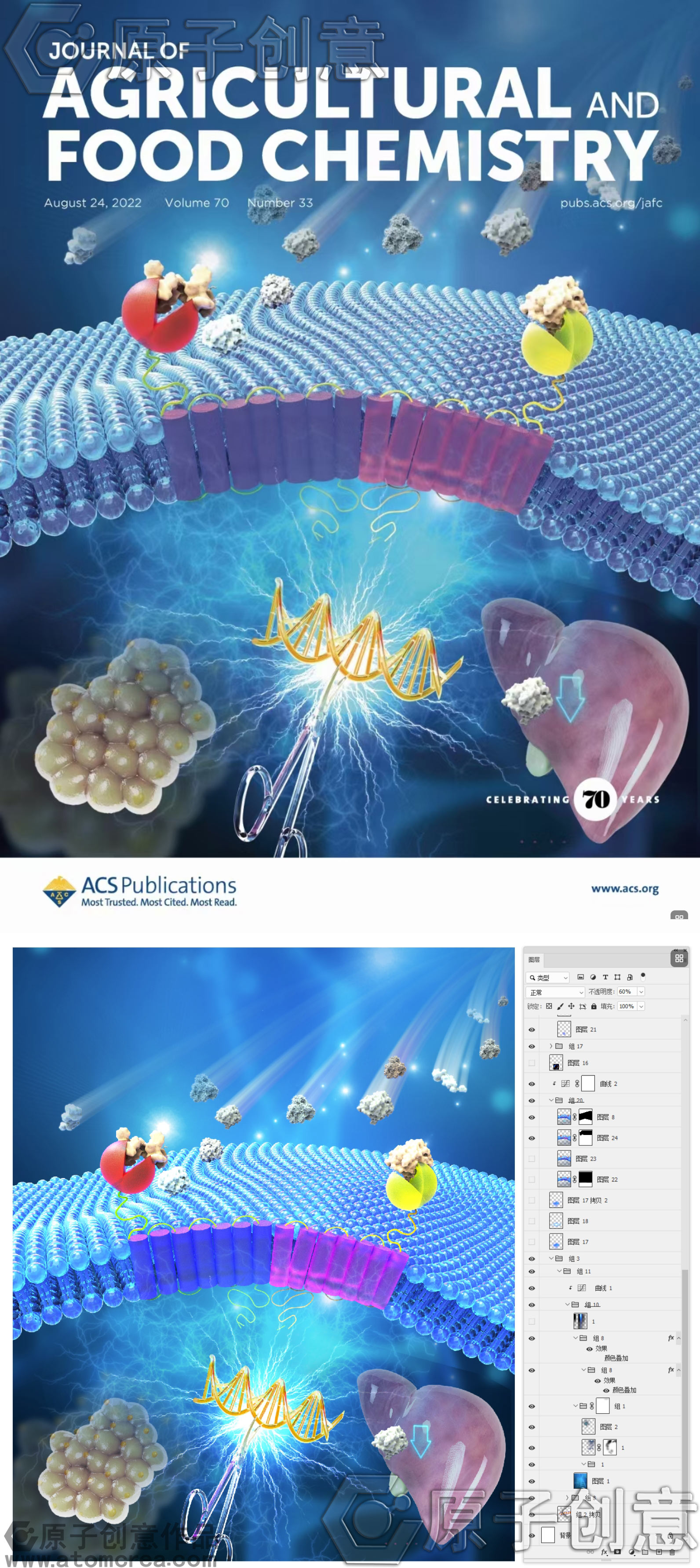 为Agric. Food Chem绘制的封面