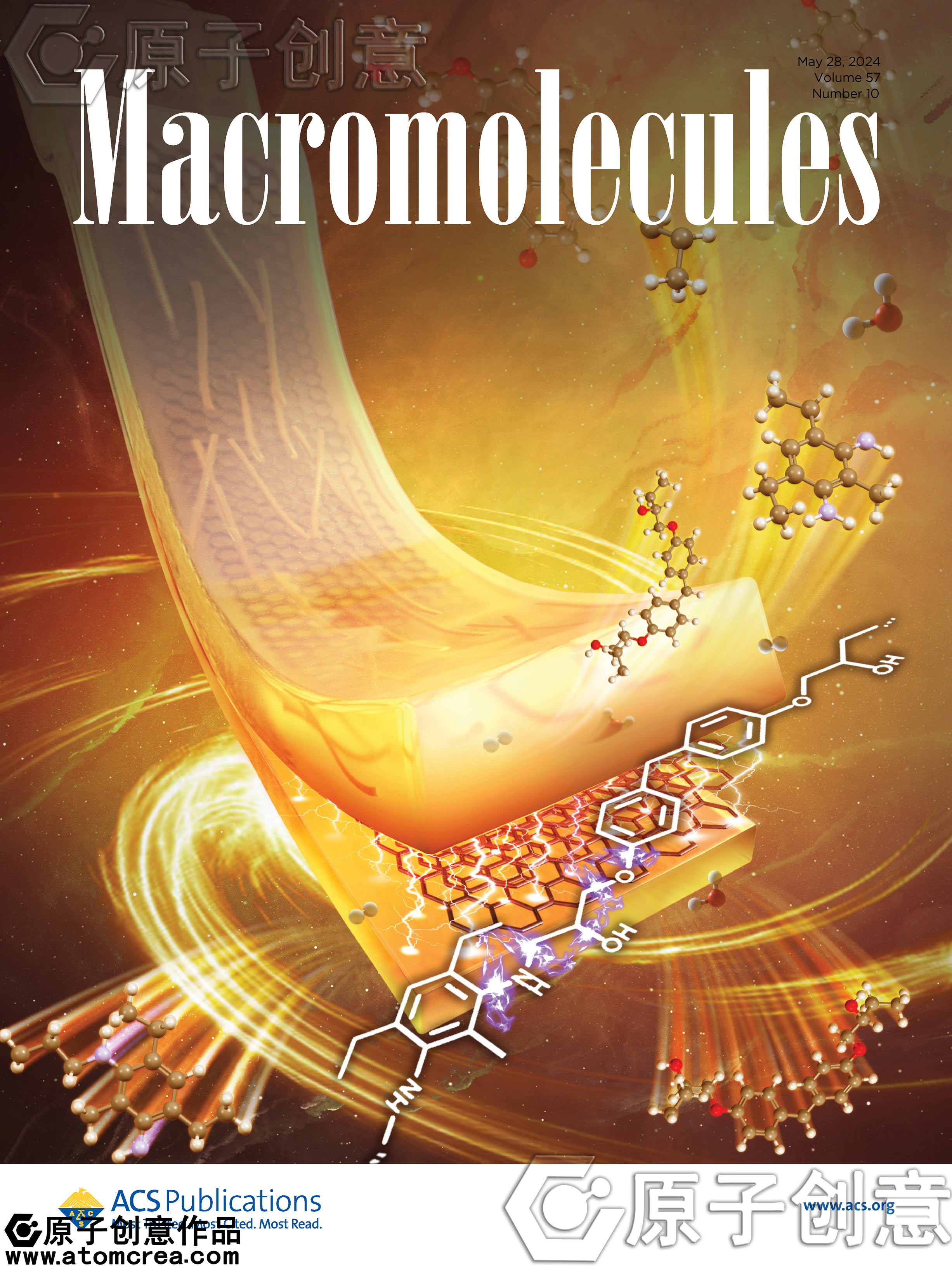 为Macromolecules绘制的封面