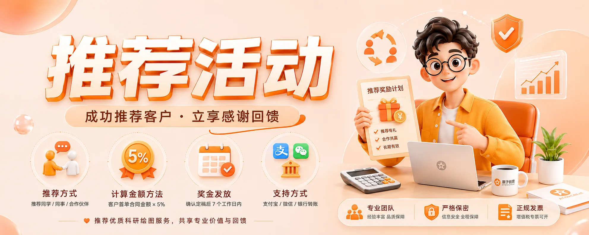 科研绘图推荐奖励计划-原子创意